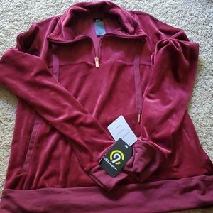 Champion womens burgundy velvet pullover size xs